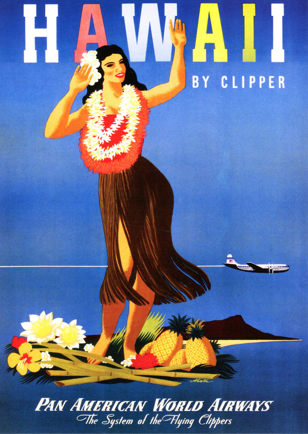 Hawaii Poster, 1948 by John Atherton - 18 X 24 Inches (Vintage Art Print)