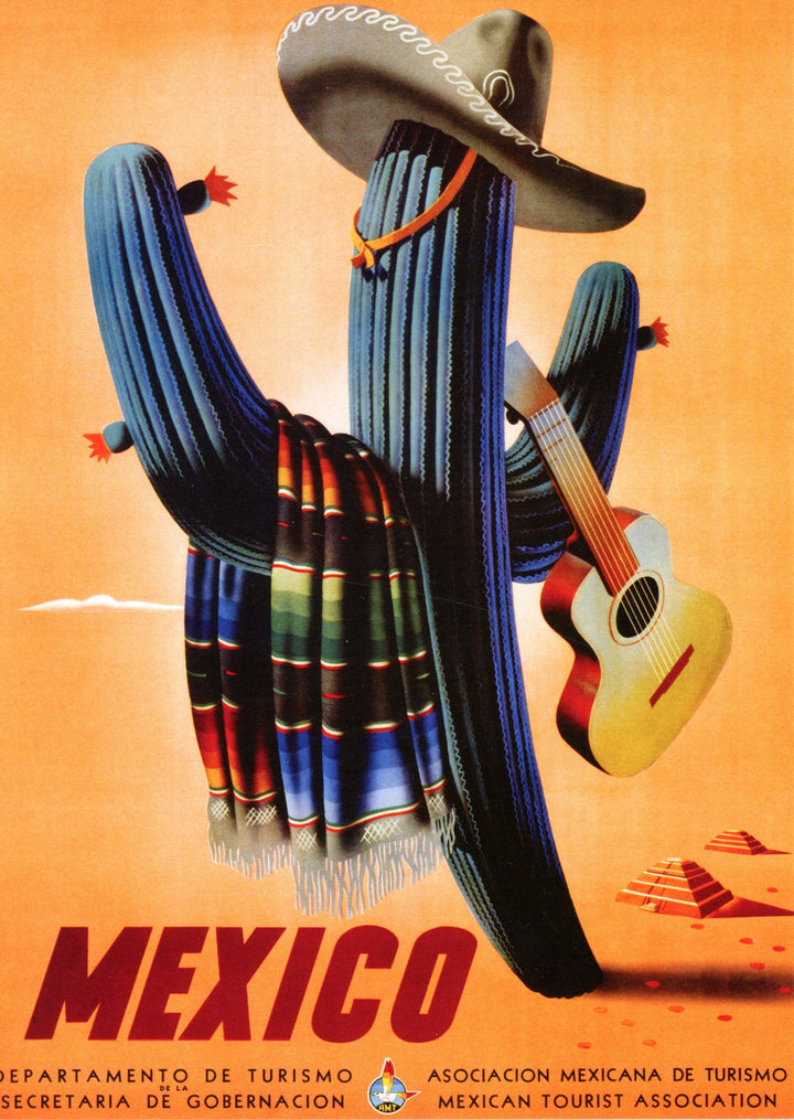 Mexico Poster, 1945 by Espert - 18 X 24 Inches (Vintage Art Print)