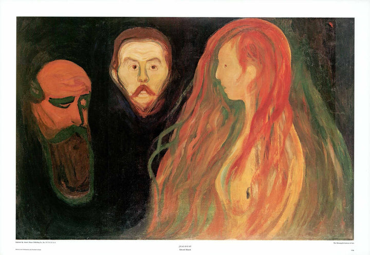 Jealousy by Edvard Munch - 23 X 33 Inches (Art Print)