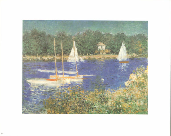 The Port in Argenteuil by Claude Monet - 10 X 12 Inches (Art Print)
