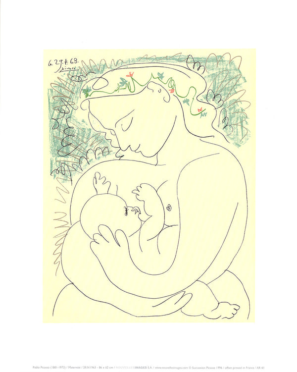 Maternity, 1963 by Pablo Picasso - 10 X 12 Inches (Art Print)