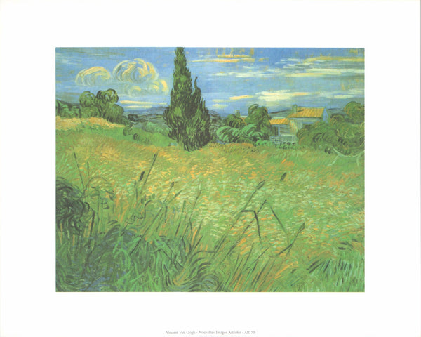 Green Wheat Fields, 1889 by Vincent Van Gogh - 10 X 12 Inches (Art Print)
