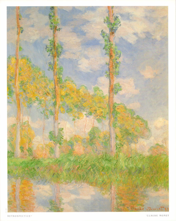 Poplars in the Sun by Claude Monet - 10 X 12 Inches (Art Print)
