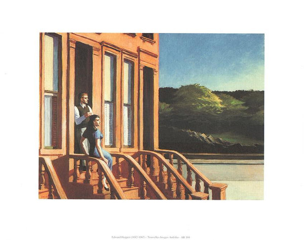 Sunlight on Brownstones, 1956 by Edward Hopper - 10 X 12 Inches (Art Print)