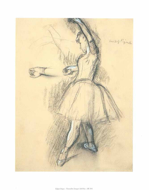 Dancer on Stage by Edgar Degas - 10 X 12 Inches (Art Print)
