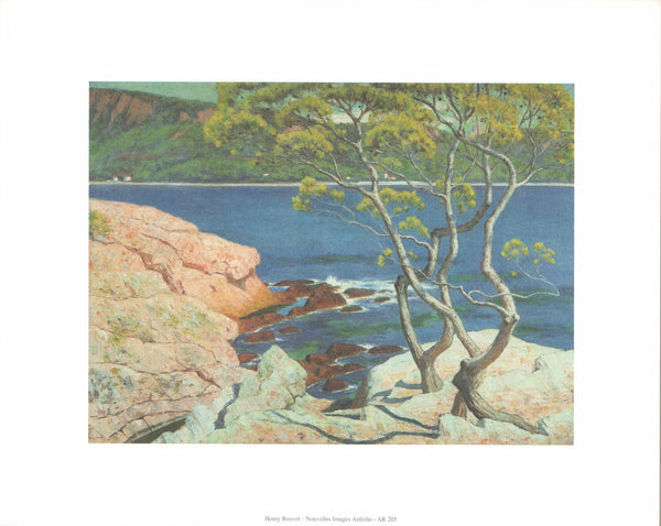 Red Rocks at Agay by Henry Bouvet - 10 X 12 Inches (Art Print)