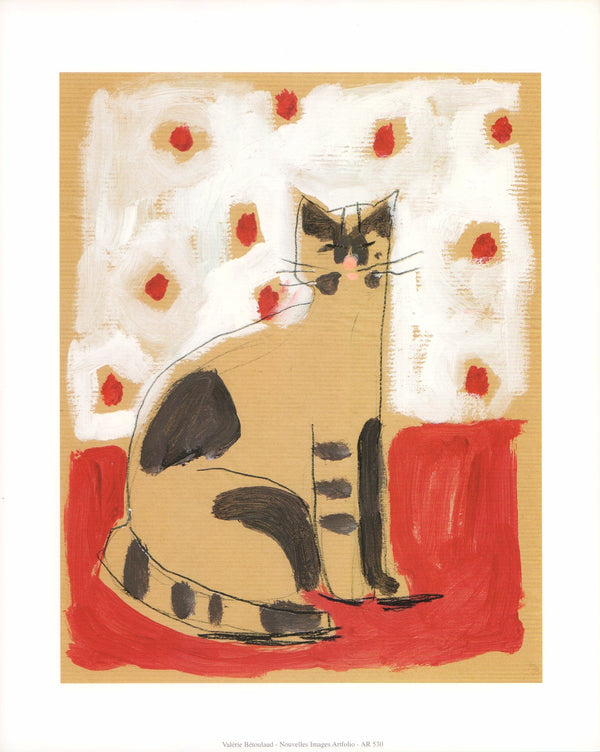 The Cat, 1997 by Valérie Bétoulaud - 10 X 12 Inches (Art Print)
