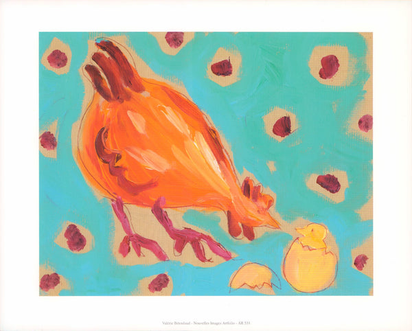 Mother Hen, 1997 by Valérie Bétoulaud - 10 X 12 Inches (Art Print)