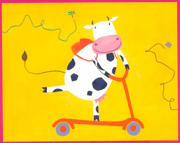 Scooter Ride by Annabelle Lechat - 10 X 12 Inches (Art Print)