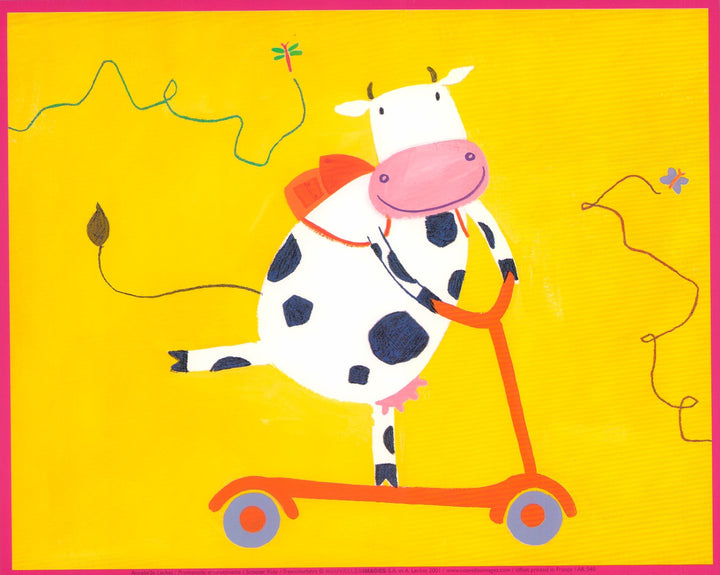 Scooter Ride by Annabelle Lechat - 10 X 12 Inches (Art Print)