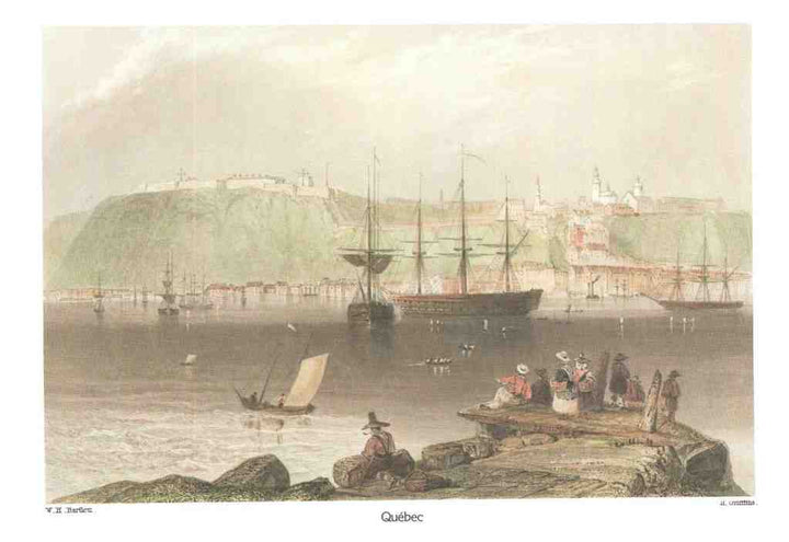 Quebec by William Henry Bartlett - 9 X 12 Inches (Art Print)