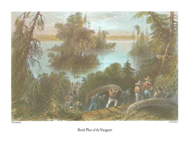 Burial Place of the Voyageurs by William Henry Bartlett - 13 X 17 Inches (Art Print)