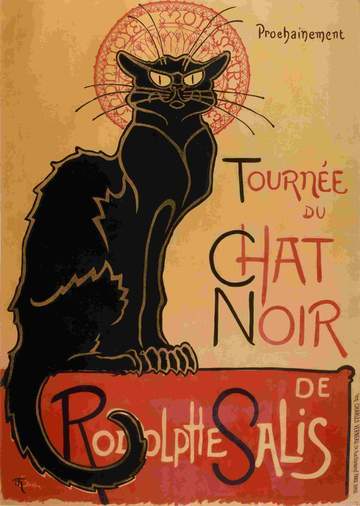 Tournée du Chat Noir, 1896 by Théophile-Alexandre Steinlen - 36 X 48 Inches (Canvas Stretched ready to Hang)