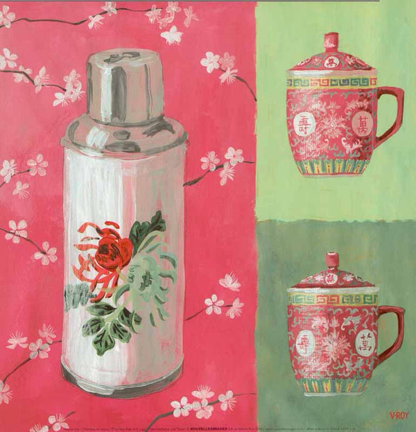 Thermos Flask and Cups, 2004 by Valerie Roy - 12 X 12 Inches (Art Print)
