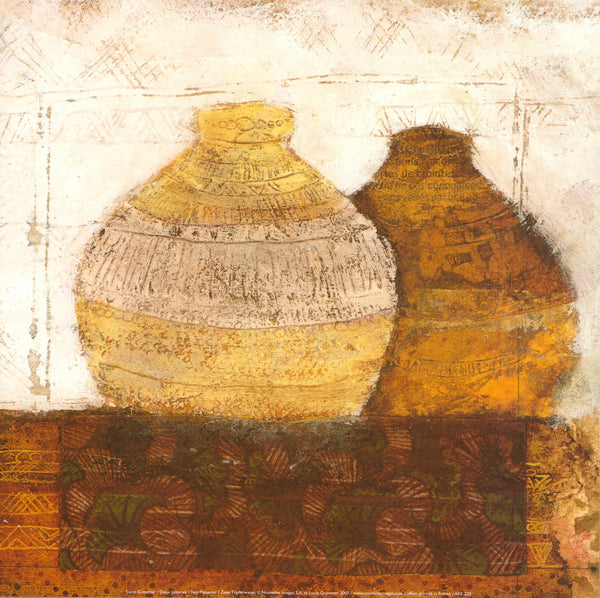 Two Potteries by Lucie Granetier - 12 X 12 Inches (Art Print)