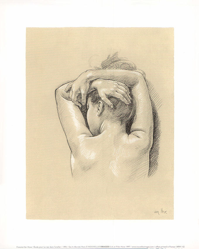 Study for the "Nose in the Pillow", 1992 by Francine Van Hove - 10 X 12 Inches (Art Print)