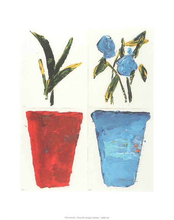 Flowerpots (NO. 125-126) by Gerald Gasiorowski - 10 X 12" (Offset Lithograph 1997)