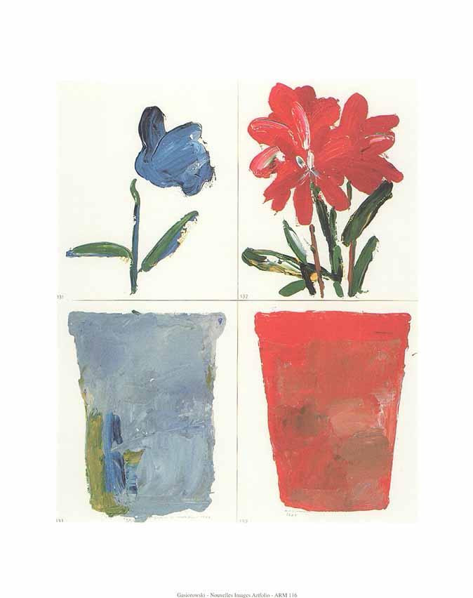 Flowerpots (NO. 131-132) by Gerald Gasiorowski - 10 X 12" (Offset Lithograph 1997)