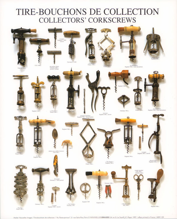 Collector's corkscrews by Atelier Nouvelles Images - 10 X 12 Inches (Art Print)