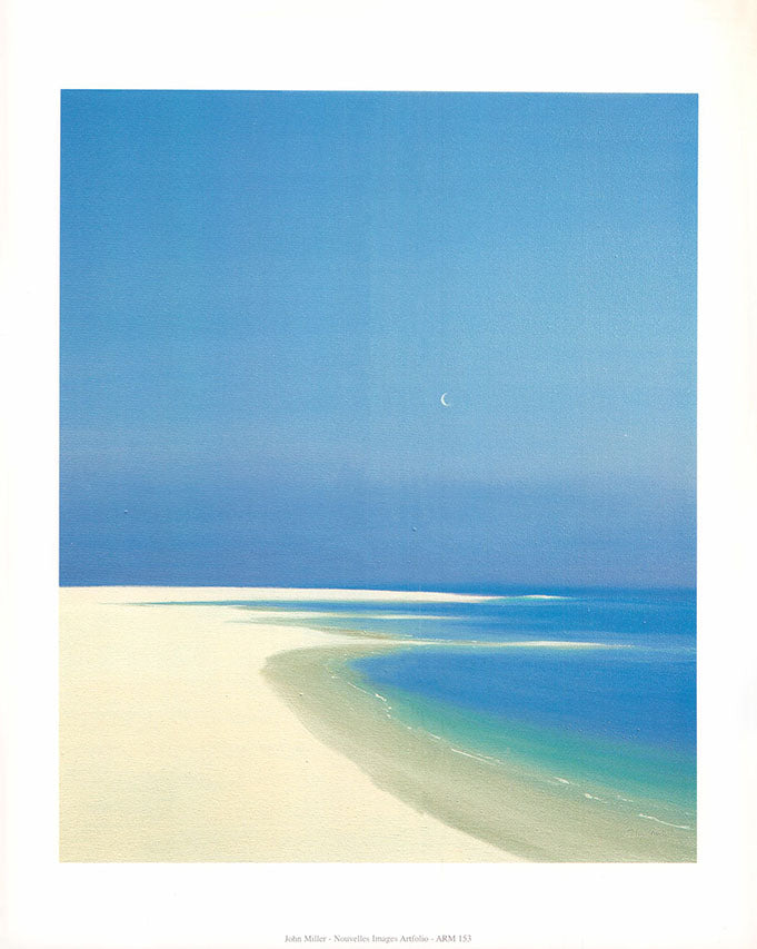 Moon over the Bay by John Miller - 10 X 12 Inches (Art Print)