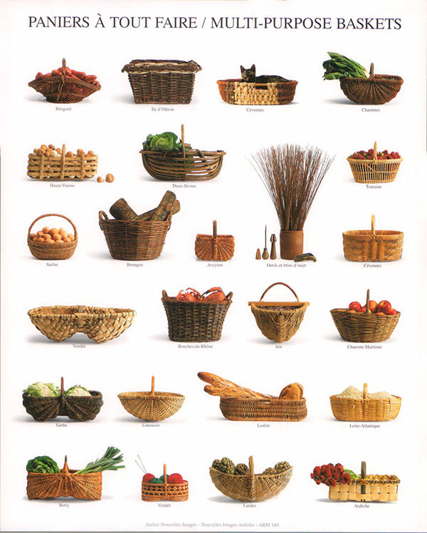 Multi-purpose baskets by Atelier Nouvelles Images - 10 X 12 Inches (Art Print)