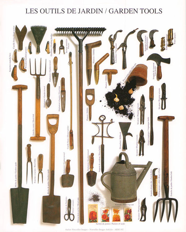 Garden tools by Atelier Nouvelles Images - 10 X 12 Inches (Art Print)