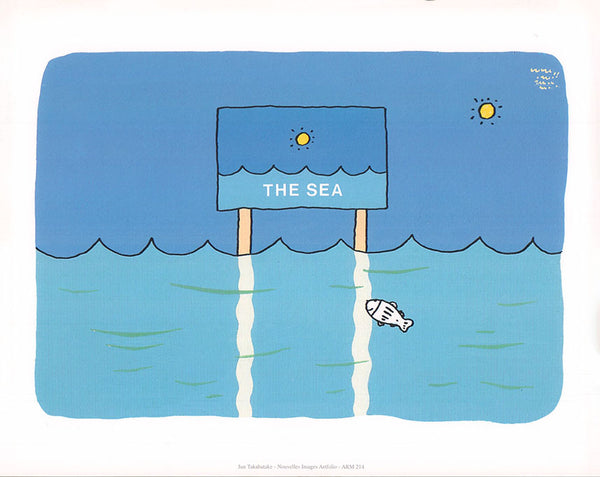 The sea by Jun Takabatake - 10 X 12 Inches (Art Print)