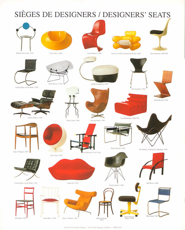 Designers' seats by Atelier Nouvelles Images - 10 X 12 Inches (Art Print)