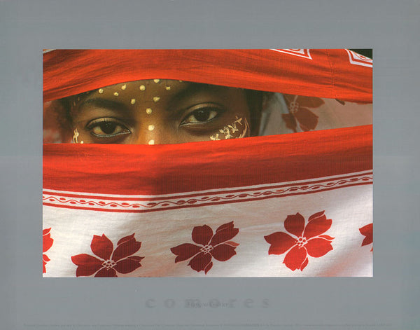 Woman wearing a Chiromanie , The Comores by François Guénet - 10 X 12 Inches (Art Print)