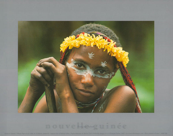 Papuan girl of Baliem Valley by François Guenét - 10 X 12 Inches (Art Print)