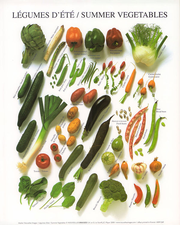 Summer vegetables by Atelier Nouvelles Images - 10 X 12 Inches (Art Print)