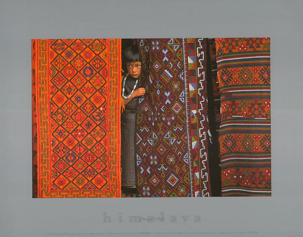 Parmi les précieux tissages de laine du Bhoutan by Olivier Föllmi - 10 X 12 Inches (Art Print)