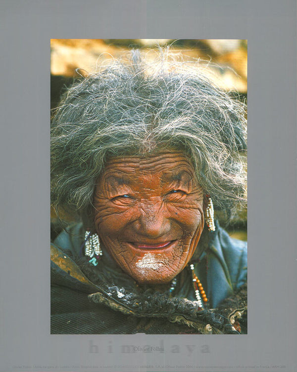Abilé , Shepherdess in Ladakh by Olivier Föllmi - 10 X 12 Inches (Art Print)