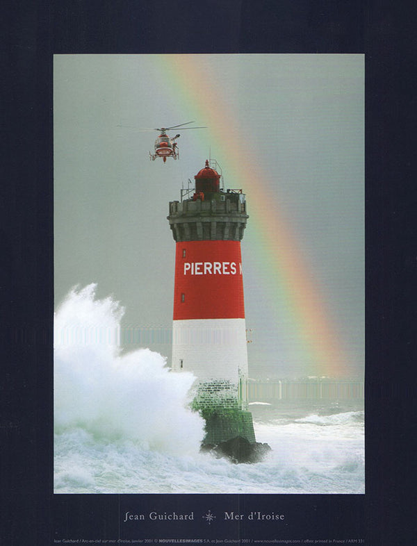 Arc-en-ciel sur mer d'Ironies , janvier 2001 by Jean Guichard - 10 X 12 Inches (Art Print)
