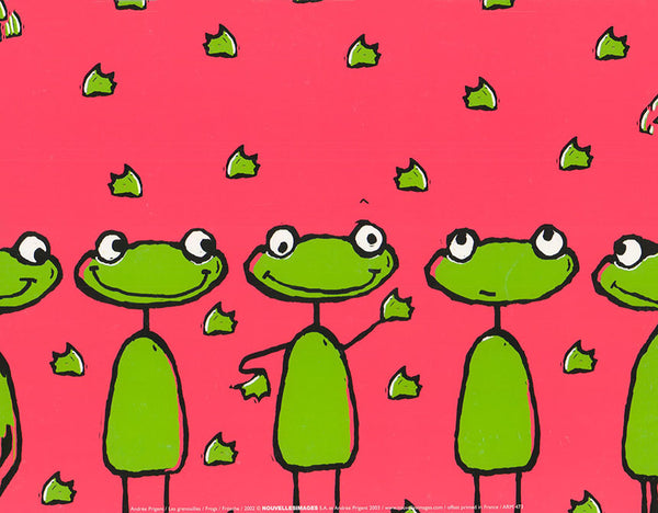 Frogs by Andrée Prigent - 10 X 12 Inches (Art Print)