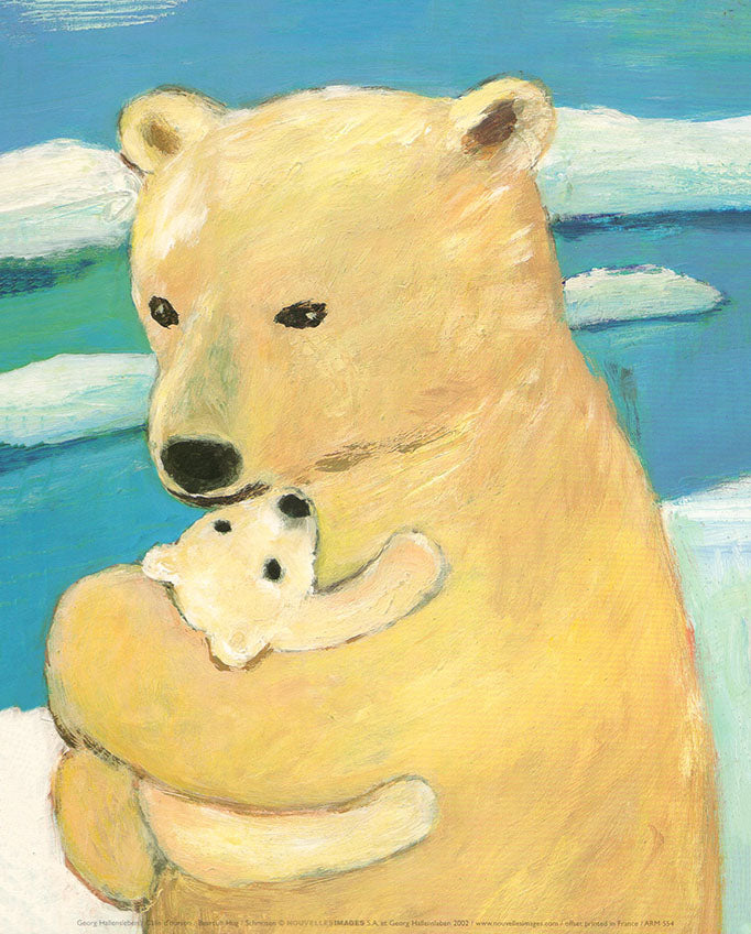 Bearcub Hug by Georg Hallensleben - 10 X 12 Inches (Art Print)