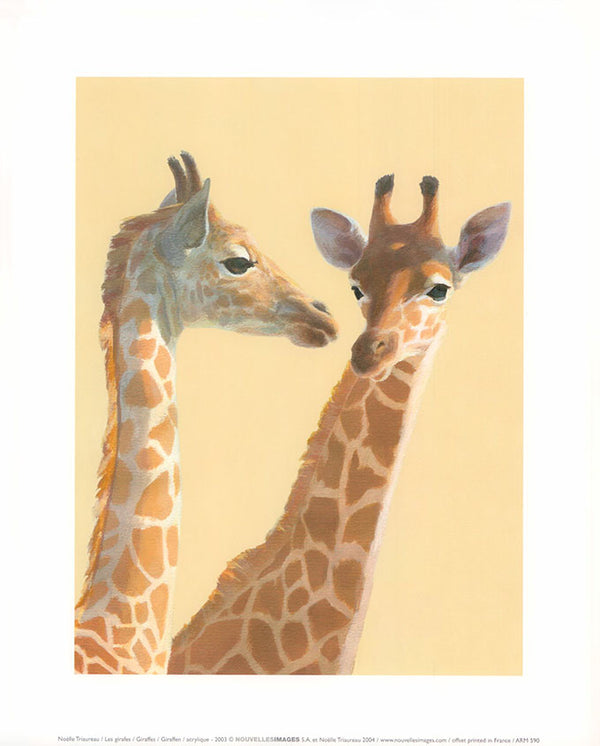 Giraffes by Noëlle Triaureau - 10 X 12 Inches (Art Print)