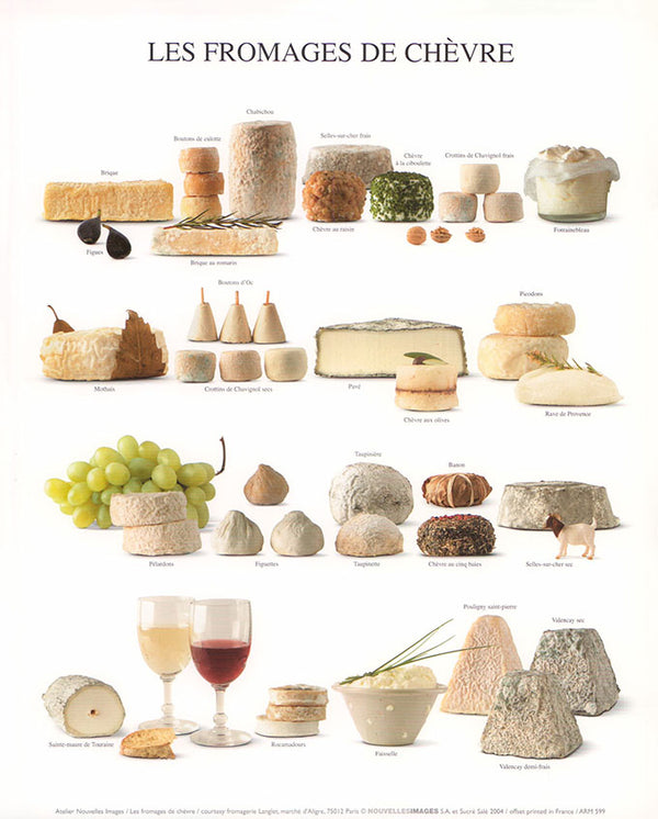 Les fromages de chèvre by Atelier Nouvelles Images - 10 X 12 Inches (Art Print)