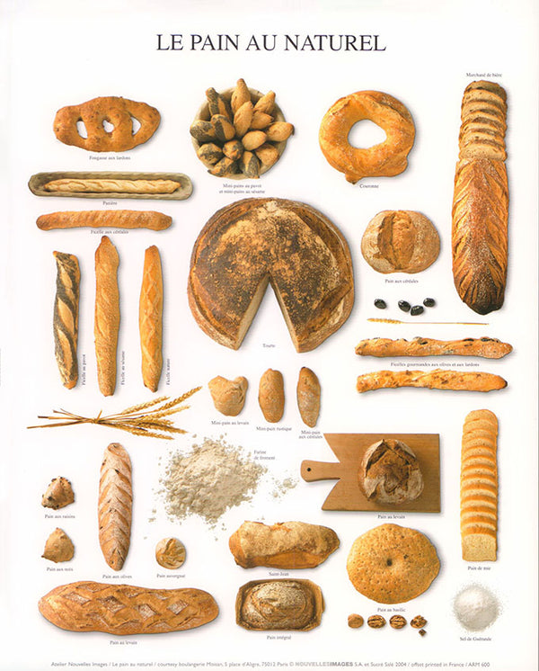 Le pain au naturel by Atelier Nouvelles Images - 10 X 12 Inches (Art Print)