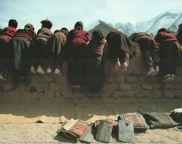 Playtime at the Sumdo School, Ladakh by Olivier Follmi - 10 X 12 Inches (Art Print)