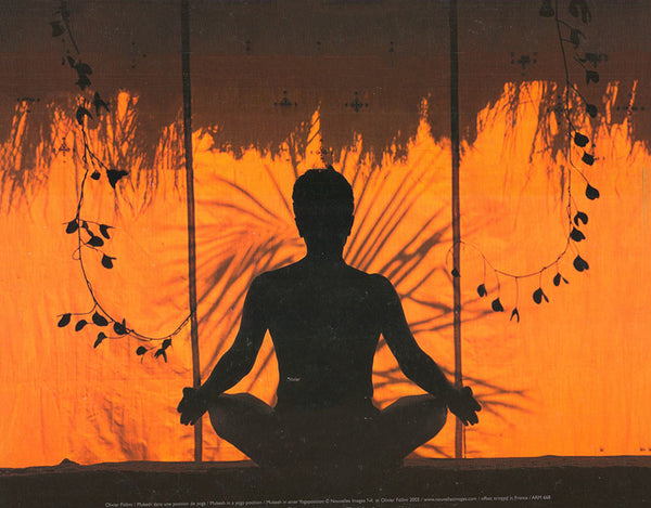 Mukesh in a yoga position by Olivier Follmi - 10 X 12 Inches (Art Print)