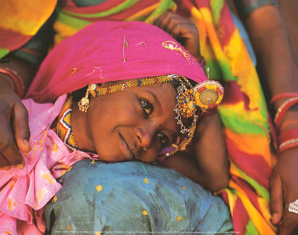 Young girl from Rajasthan by Olivier Follmi - 10 X 12 Inches (Art Print)
