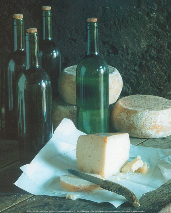 Vins et fromages by N. Millet - 10 X 12 Inches (Art Print)