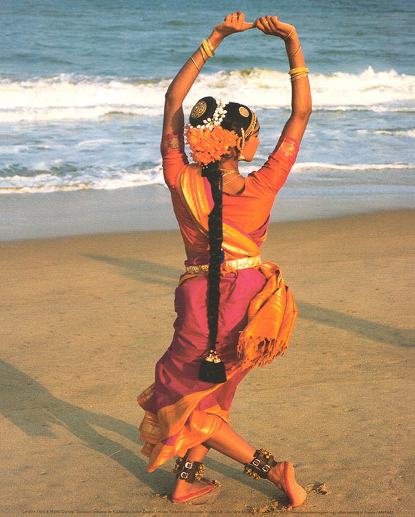 Indian Dancer by Caroline Elbaz - 10 X 12 Inches (Art Print)