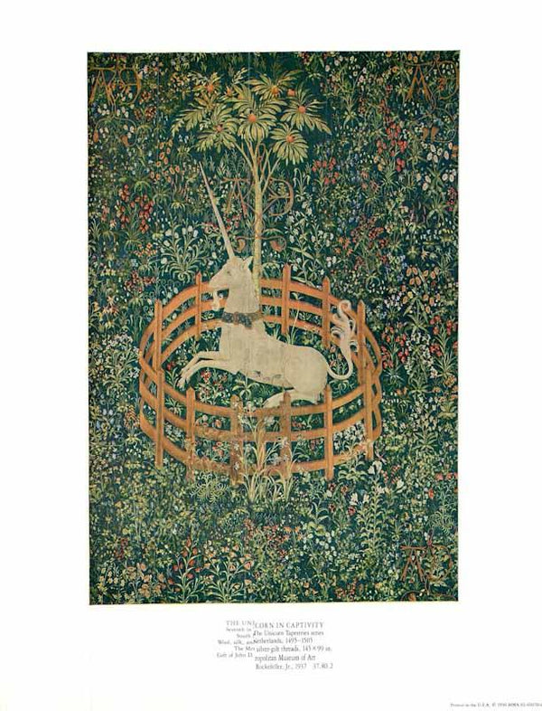 The Unicorn in Captivity, Medieval - 11 X 14 Inches (Art Print)