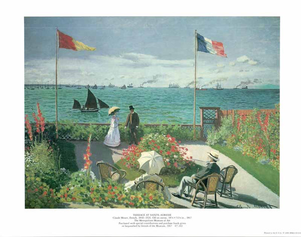 Terrace At Sainte-Adresse 1867 by Claude Monet - 11 X 14 Inches (Art Print)