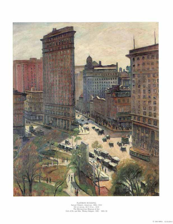 Flatiron Building 1919 by Samuel Halpert - 11 X 14 Inches (Art Print)