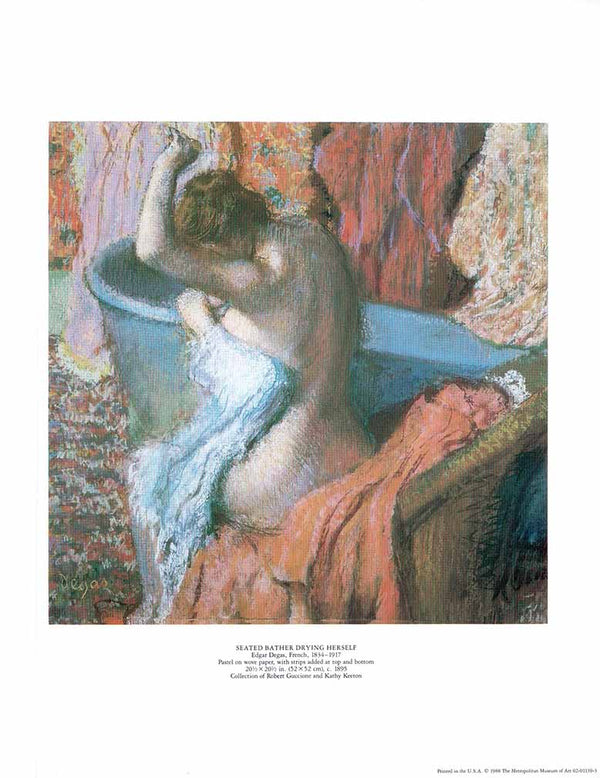 Seated Bather Drying Herself, 1895 by Edgar Degas - 11 X 14 Inches (Art Print)