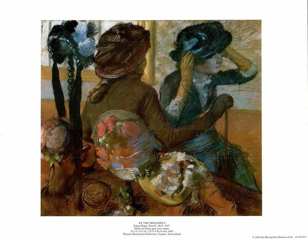 At the Milliner's, 1882 by Edgar Degas - 11 X 14 Inches (Art Print)