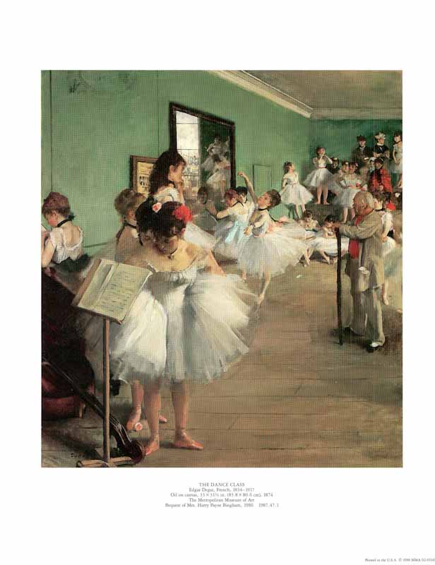 The Dance Class, 1874 by Edgar Degas - 11 X 14 Inches (Art Print)